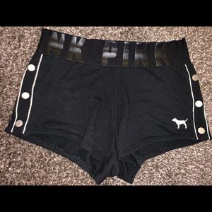 PINK varsity shorts.